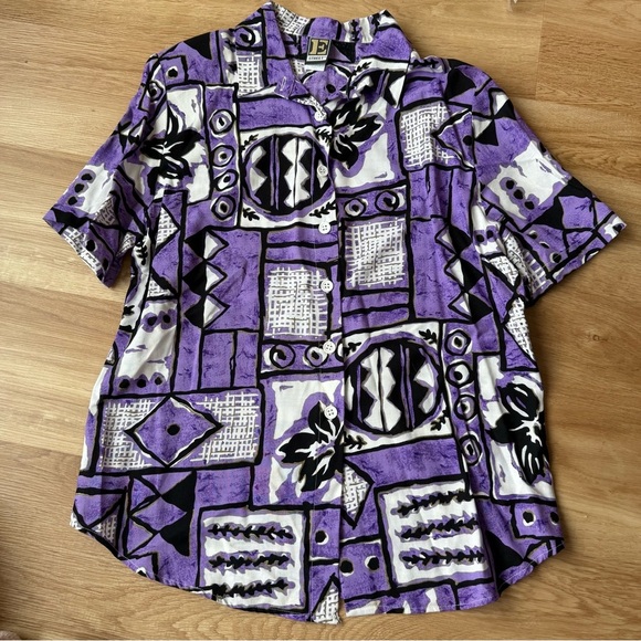 Vintage Button Down Hawaiian Floral Shirt - Picture 1 of 5